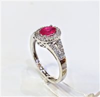 Ring Davite & Delucchi Woman in White Gold Rubino 0.60 Ct AA 030080 RBS - AA 030080 RBS